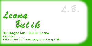 leona bulik business card